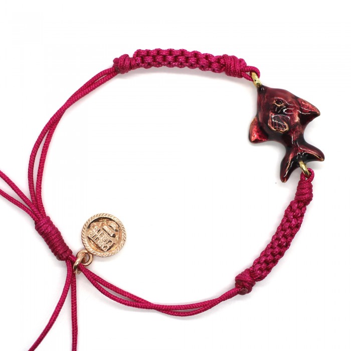 bracciale pesciolino fucsia