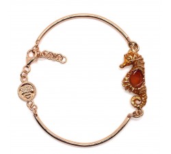 bracciale cerchi cavalluccio marino arancio