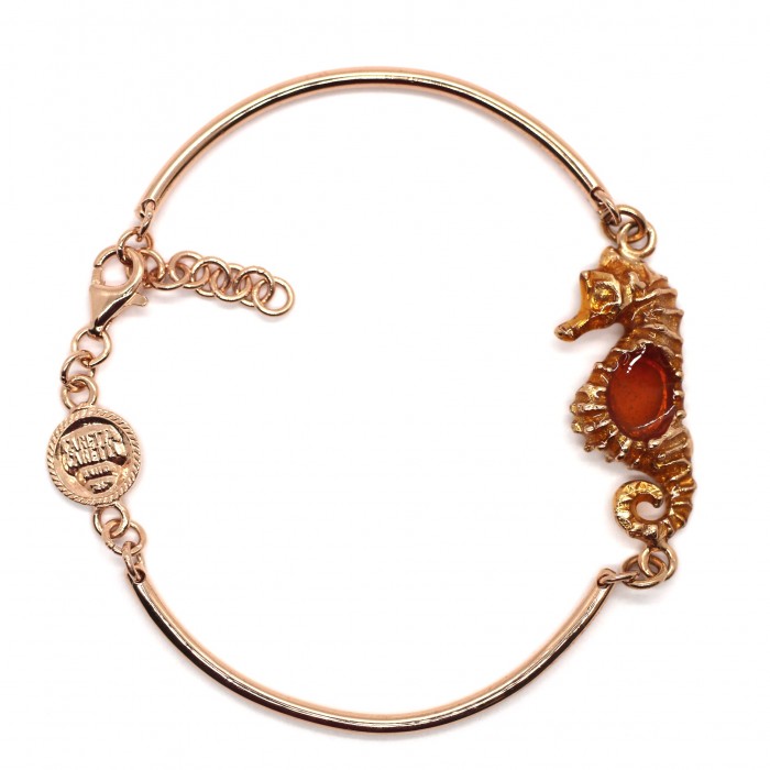 bracciale cerchi cavalluccio marino arancio