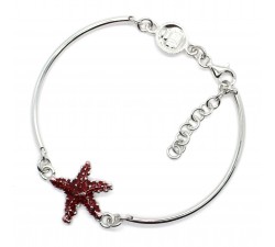 bracciale cerchi stella marina rodio